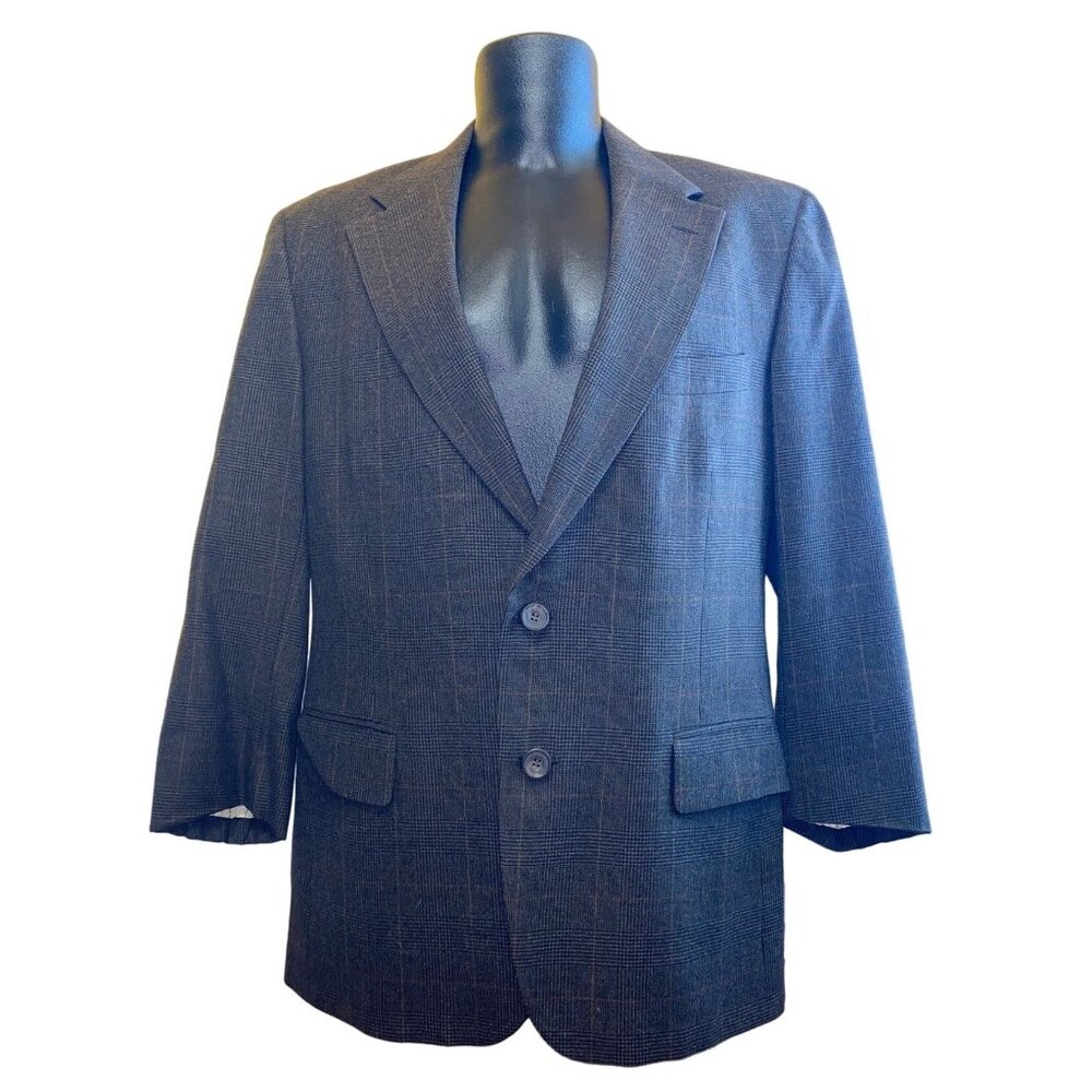 Grays By Gary Wasserman Wool Plaid Suit 40 Blazer & 32"x31" Pants Wilkes Bashfor